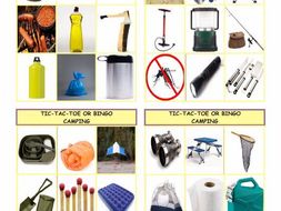 Camping Tic-Tac-Toe or Bingo