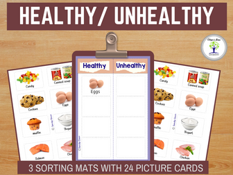 Healthy and Unhealthy Foods Sorting