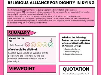 Assisted Dying Bill in Scotland - Religious and Non Religious Responses