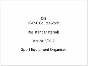 Complete Cambridge IGCSE Resistant Materials Coursework