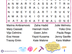 International Women's Day Artist Word Search