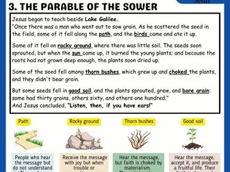 Mark's Gospel Teaching of Jesus revision