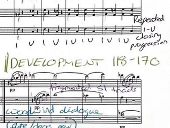 Schubert Symphony 5 in Bb major ANNOTATED SCORE MOVEMENT 1