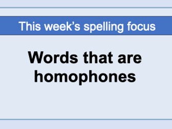 Year 5 Summer 1 Spelling Lessons