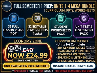 ESL Growth Bundle: Full Units 1-4 Curriculum Pack | Spotlight 3 (3AC)