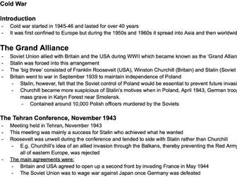 edexcel cold war notes ~ gcse history