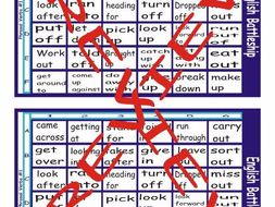 Phrasal Verbs #1 Battleship Board Game