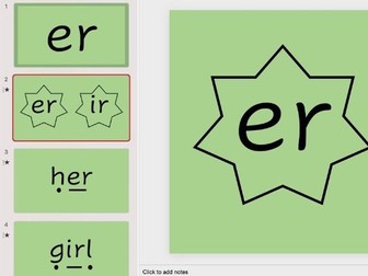 'er' words- Phase 2 linguistic phonics powerpoint