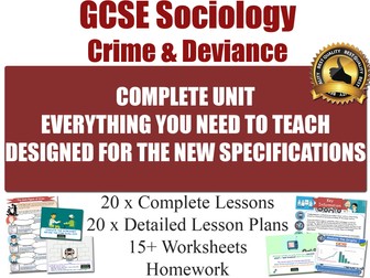 Crime & Deviance (20 Lessons) [ GCSE Sociology ]