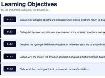 IBDP SL Chemistry - S1.3 - Spectrum