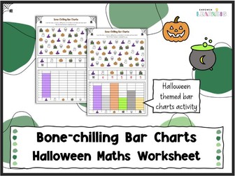 Halloween Bar Charts Worksheet, Data Handling for KS2 and KS3