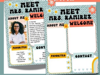Groovy Meet the Teacher Template | Editable Retro Back to School
