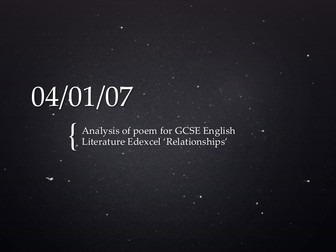 Relationship Poetry Lesson - 04/01/07