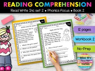 RWI Reading Comprehension (Book 2) for set 2 sounds