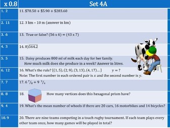 DISTANCE LEARNING 4x engaging math lessons (Set 4)