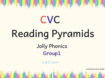 CVC Reading Pyramids – Jolly Phonics Group 1 | Phonics Blending & Early Reading