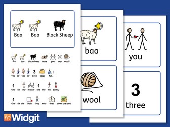 Baa Baa Black Sheep - Nursery Rhyme Board with Widgit Symbols