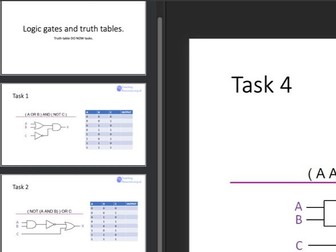 Logic gates and truth table Do Now task (retrieval practice)