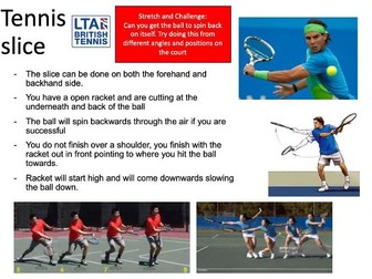 Tennis resource cards