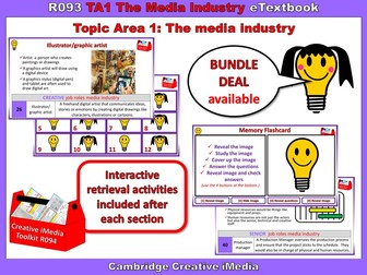 Creative iMedia R093 TA1 The media industry eTextbook with section RETRIEVAL Activities