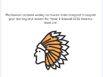 GCSE Edexcel American West workbook or homework booklet
