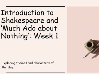 Much Ado About Nothing 4 LESSON POWERPOINT - Intro