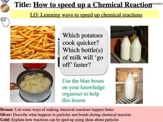 Year 8 Science Chemistry- How to speed up chemical reactions