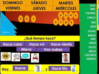 Interactive Calendar in Spanish with Weather