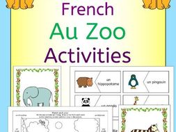 French Au Zoo - Zoo animals activities pack