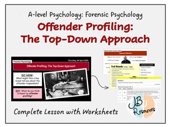 A-Level Psychology - OFFENDER PROFILING: THE TOP-DOWN APPROACH [Forensic Psychology]