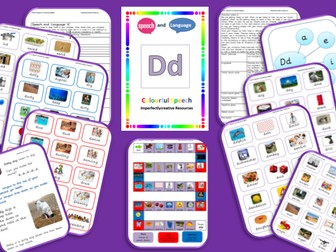 Sound/Phoneme 'D' resources -Initial, Medial and End Position.