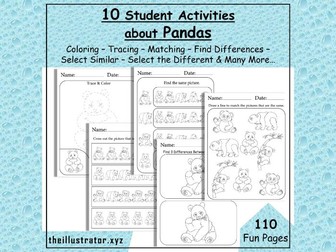 10 Student Activities About Panda Bear for Children