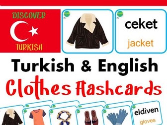 Turkish / English Flashcards - Clothes / Kıyafetler