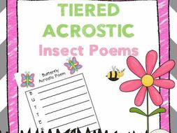 insect acrostic poems tiered writing templates by