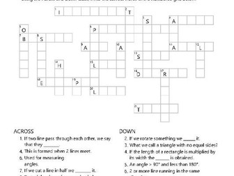 Geometry Crossword