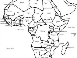 Countries of Africa - Printable worksheets with a map of Africa by ...