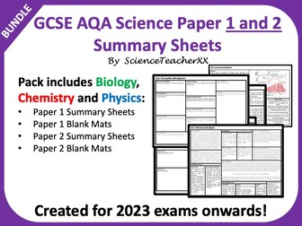 AQA Science: Summary Sheets: Revision
