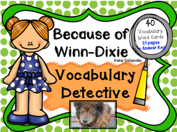 Because of Winn-Dixie Vocabulary Detective