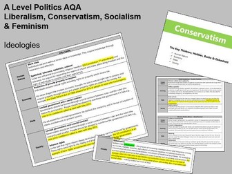 Ideologies: Feminism, Conservatism, Liberalism & Socialism