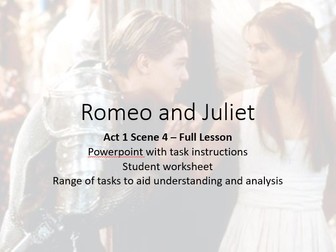 Romeo and Juliet - Act 1 Scene 4 Lesson