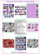 Feelings and Emotions 7 Game Plus 2 Worksheet Bundle