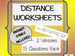 Distance Worksheets