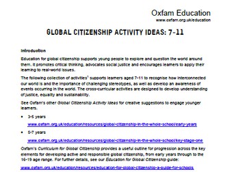 Global Citizenship: Activities for ages 7-11