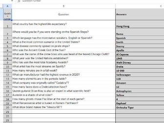 Retrieval practice questions