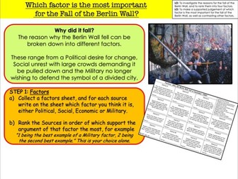 Which factor is the most important for the Fall of the Berlin Wall?