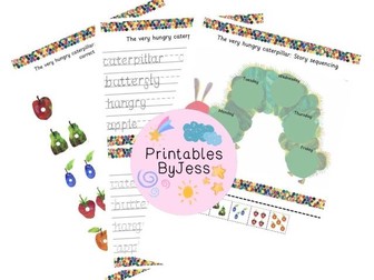 The Very Hungry Caterpillar EYFS worksheets
