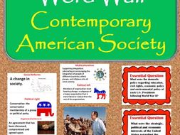 Contemporary American Society Vocabulary WORD WALL Posters (U.S.History)