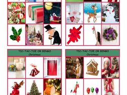 Christmas Tic-Tac-Toe or Bingo Game