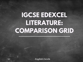 Edexcel IGCSE English Literature: Poetry Comparison Grid
