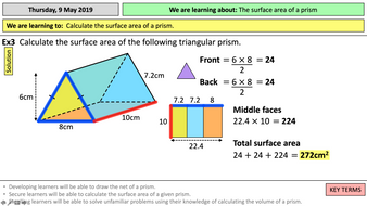 how do you calculate the surface area of prisms